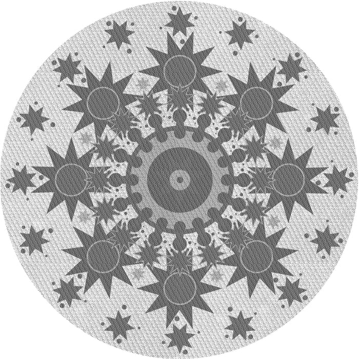 Square Patterned Gray Rug, pat1908gry