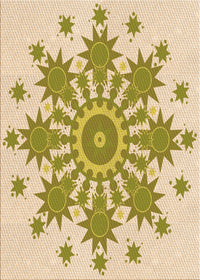 Machine Washable Transitional Khaki Gold Rug, wshpat1908org