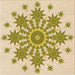 Round Patterned Khaki Gold Rug, pat1908org