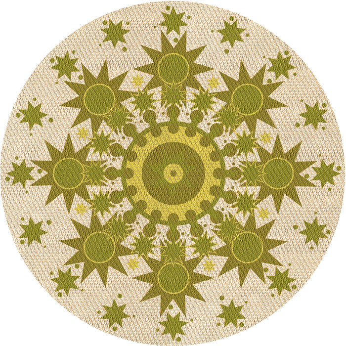 Square Machine Washable Transitional Khaki Gold Rug in a Living Room, wshpat1908org