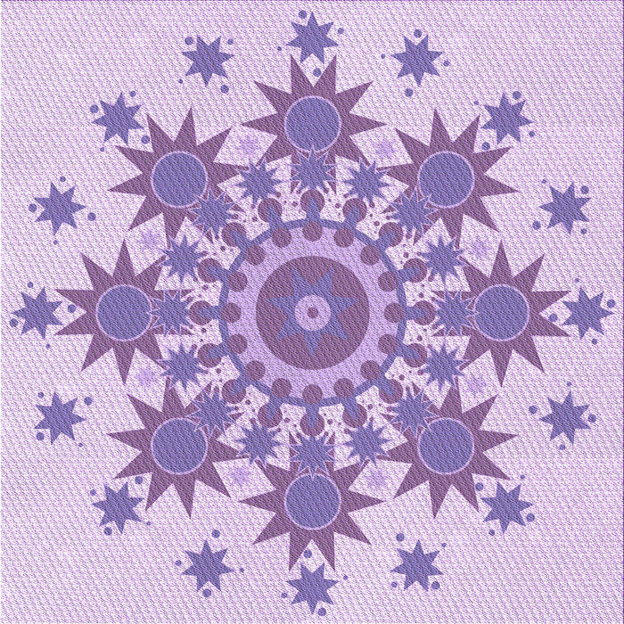 Round Machine Washable Transitional Blossom Pink Rug, wshpat1908pur