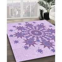 Patterned Blossom Pink Rug, pat1908pur