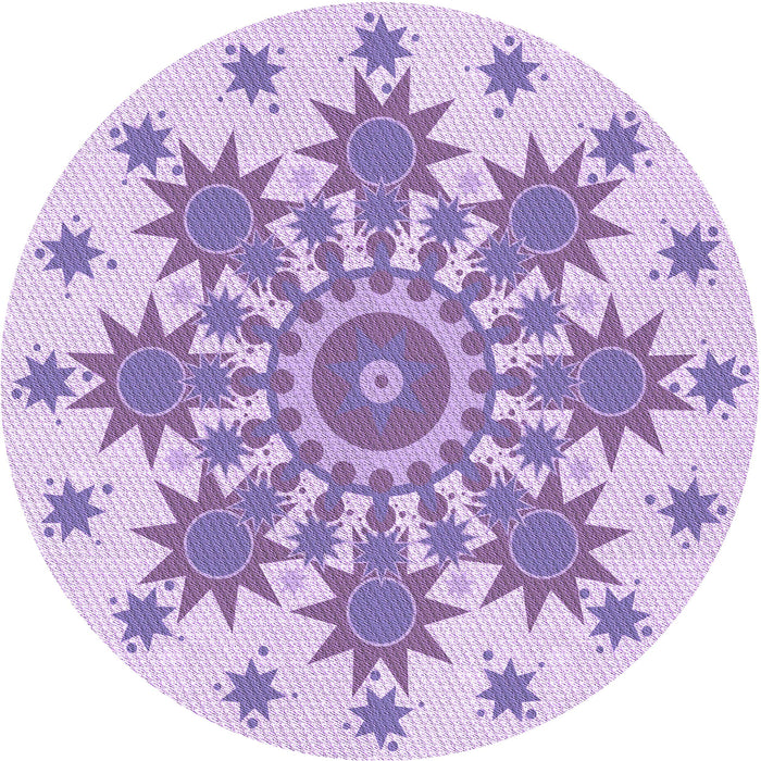 Square Patterned Blossom Pink Rug, pat1908pur