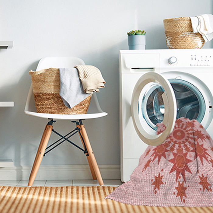 Machine Washable Transitional Orange Rug in a Washing Machine, wshpat1908rd