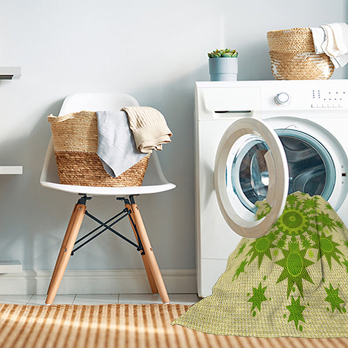 Machine Washable Transitional Pistachio Green Rug in a Washing Machine, wshpat1908yw