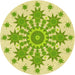 Square Patterned Pistachio Green Rug, pat1908yw