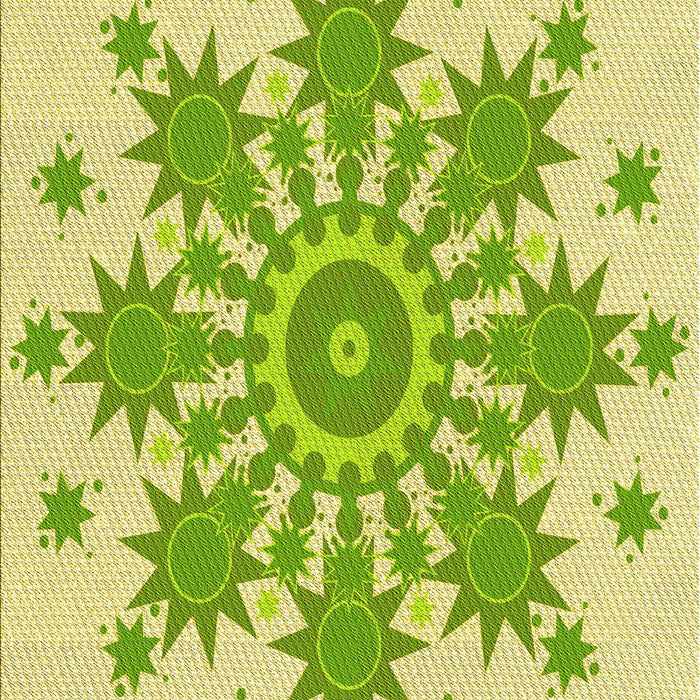Patterned Pistachio Green Rug, pat1908yw