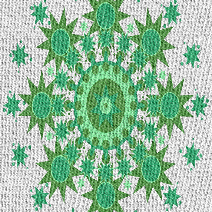 Patterned Green Novelty Rug, pat1908