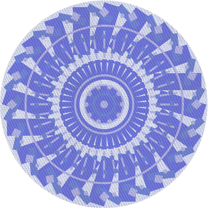 Square Machine Washable Transitional Periwinkle Purple Rug in a Living Room, wshpat1909blu