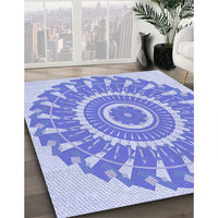 Patterned Periwinkle Purple Rug, pat1909blu