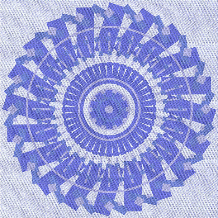 Round Machine Washable Transitional Periwinkle Purple Rug, wshpat1909blu