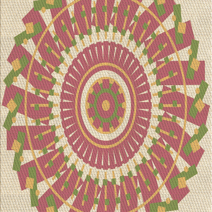 Patterned Orange Rug, pat1909brn