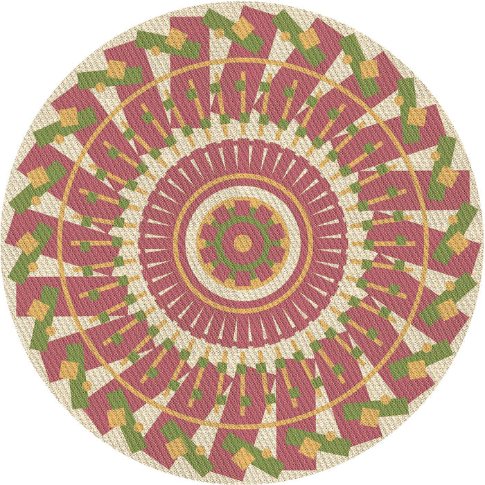 Square Patterned Orange Rug, pat1909brn