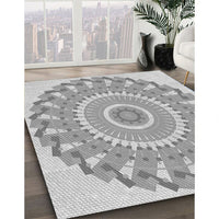 Patterned Gunmetal Gray Rug, pat1909gry