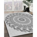 Patterned Gunmetal Gray Rug in Family Room, pat1909gry