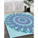 Machine Washable Transitional Silk Blue Rug in a Family Room, wshpat1909lblu