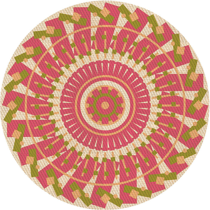 Square Patterned Red Rug, pat1909org