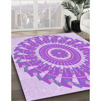 Patterned Crimson Purple Rug, pat1909pur