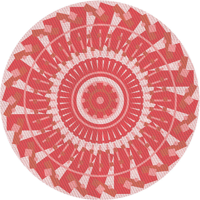 Square Patterned Pink Rug, pat1909rd