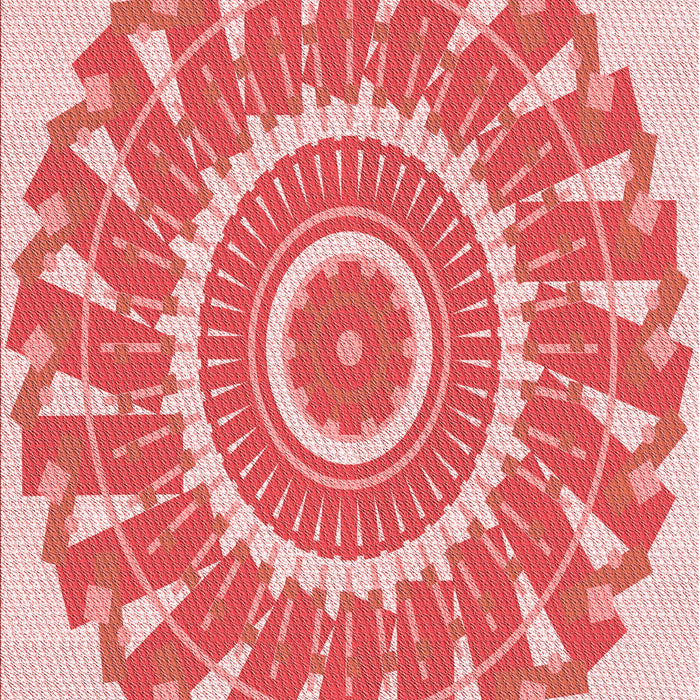 Machine Washable Transitional Pink Rug, wshpat1909rd