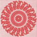 Round Patterned Pink Rug, pat1909rd