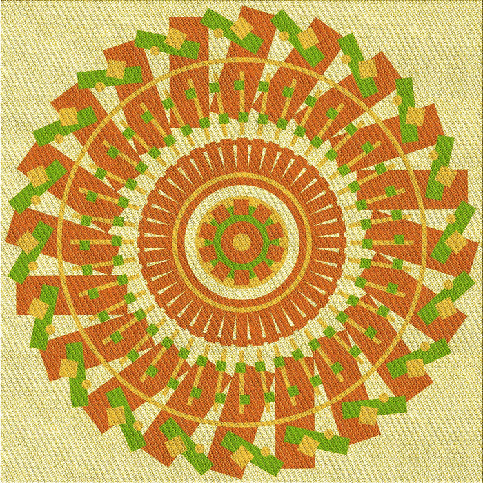 Round Machine Washable Transitional Neon Orange Rug, wshpat1909yw