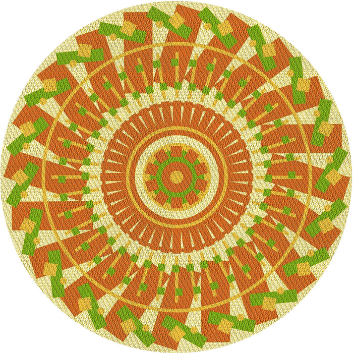 Square Machine Washable Transitional Neon Orange Rug in a Living Room, wshpat1909yw