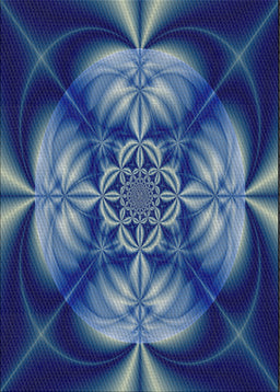 Patterned Blue Novelty Rug, pat190