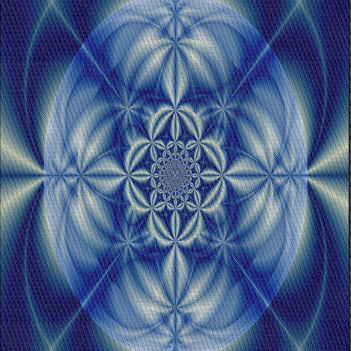 Patterned Blue Novelty Rug, pat190