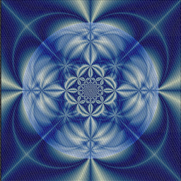Square Patterned Blue Novelty Rug, pat190