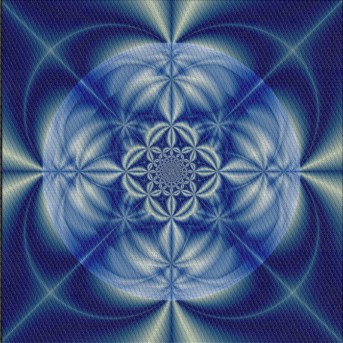 Square Patterned Blue Novelty Rug, pat190