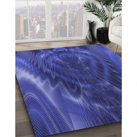 Patterned Cobalt Blue Rug, pat191blu