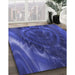 Patterned Cobalt Blue Rug in Family Room, pat191blu