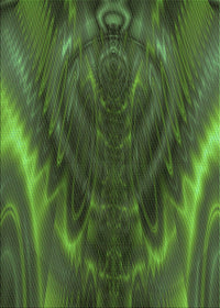 Machine Washable Transitional Dark Lime Green Rug, wshpat191grn