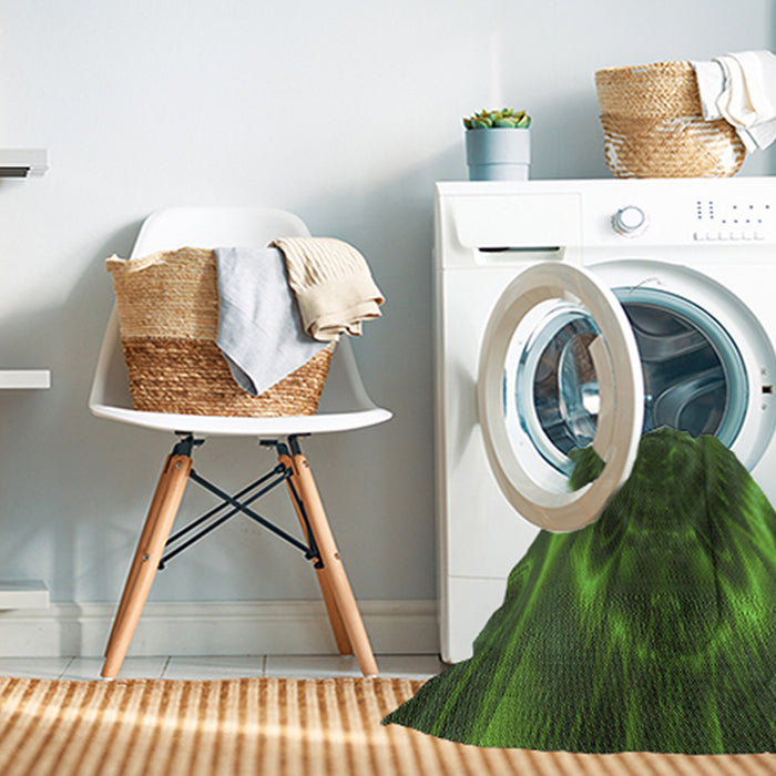 Machine Washable Transitional Dark Lime Green Rug in a Washing Machine, wshpat191grn