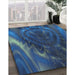 Patterned Blue Ivy Blue Rug in Family Room, pat191lblu