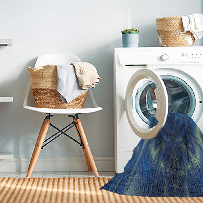 Machine Washable Transitional Blue Ivy Blue Rug in a Washing Machine, wshpat191lblu