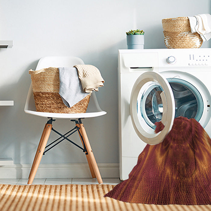 Machine Washable Transitional Orange Red Orange Rug in a Washing Machine, wshpat191org