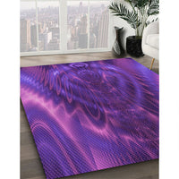 Patterned Bright Purple Rug, pat191pur