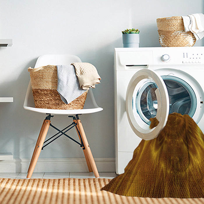 Machine Washable Transitional Saffron Red Rug in a Washing Machine, wshpat191yw