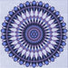 Round Machine Washable Transitional Deep Periwinkle Purple Rug, wshpat1910blu