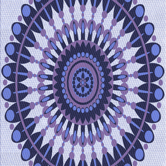 Machine Washable Transitional Deep Periwinkle Purple Rug, wshpat1910blu