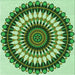 Round Patterned Pastel Green Rug, pat1910grn