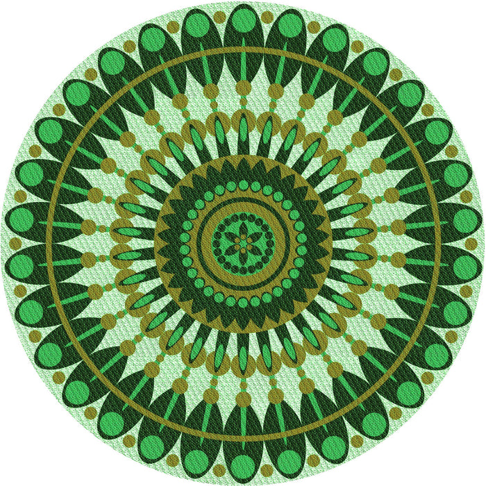 Square Patterned Pastel Green Rug, pat1910grn