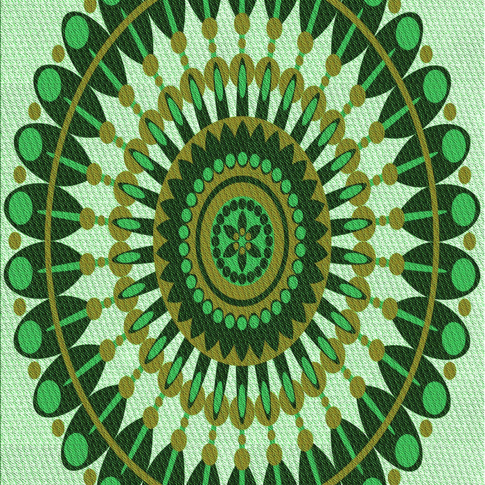 Machine Washable Transitional Pastel Green Rug, wshpat1910grn
