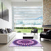 Machine Washable Transitional Dark Magenta Purple Rug in a Kitchen, wshpat1910pur