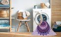 Machine Washable Transitional Dark Magenta Purple Rug in a Washing Machine, wshpat1910pur