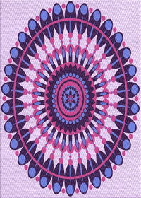 Machine Washable Transitional Dark Magenta Purple Rug, wshpat1910pur