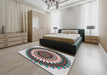 Machine Washable Transitional Light Steel Blue Rug in a Bedroom, wshpat1910