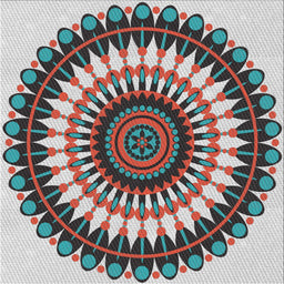 Square Patterned Light Steel Blue Novelty Rug, pat1910